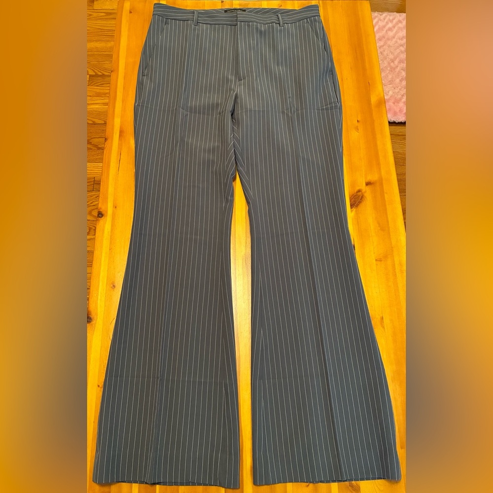 Banana Republic Gray Pinstripe Flare Pants